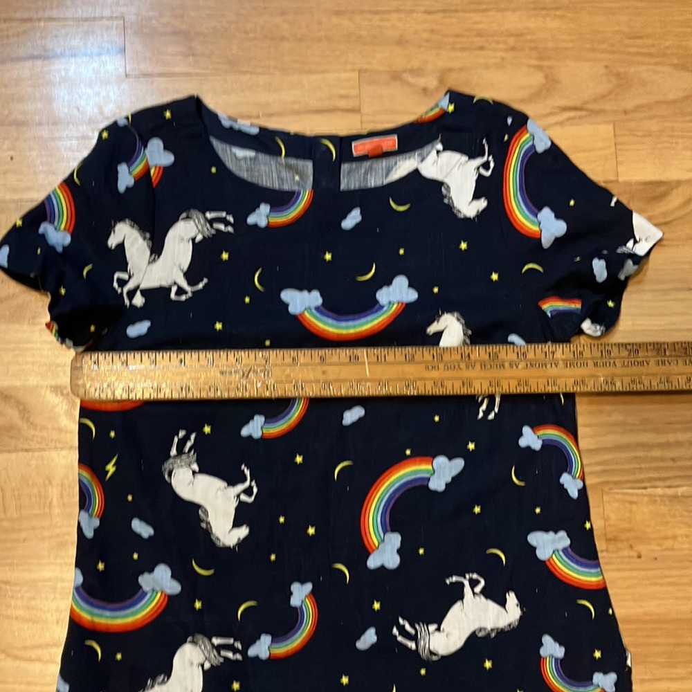 COPY - COPY - ModCloth rainbow unicorn moon clouds stars top - Picture 3 of 8